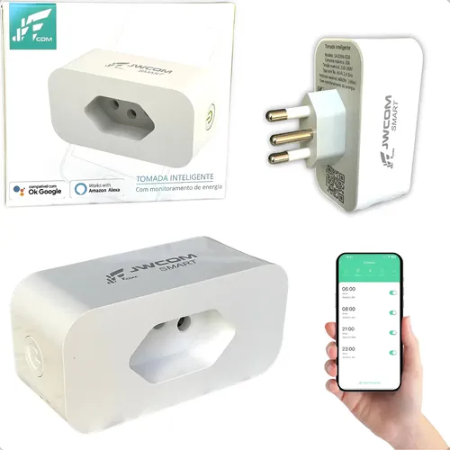 Tomada Inteligente Wi-Fi 20A com Medidor de Energia e Compatibilidade Alexa/Google Assistente